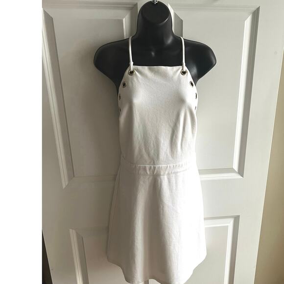 Guess‎ Celine Grommet Sleeveless White Dress Size S Open Back Bachelorette LWD - Picture 1 of 7